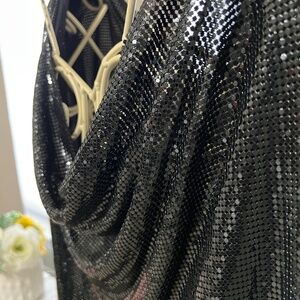 Black Sequin Dressy Top
